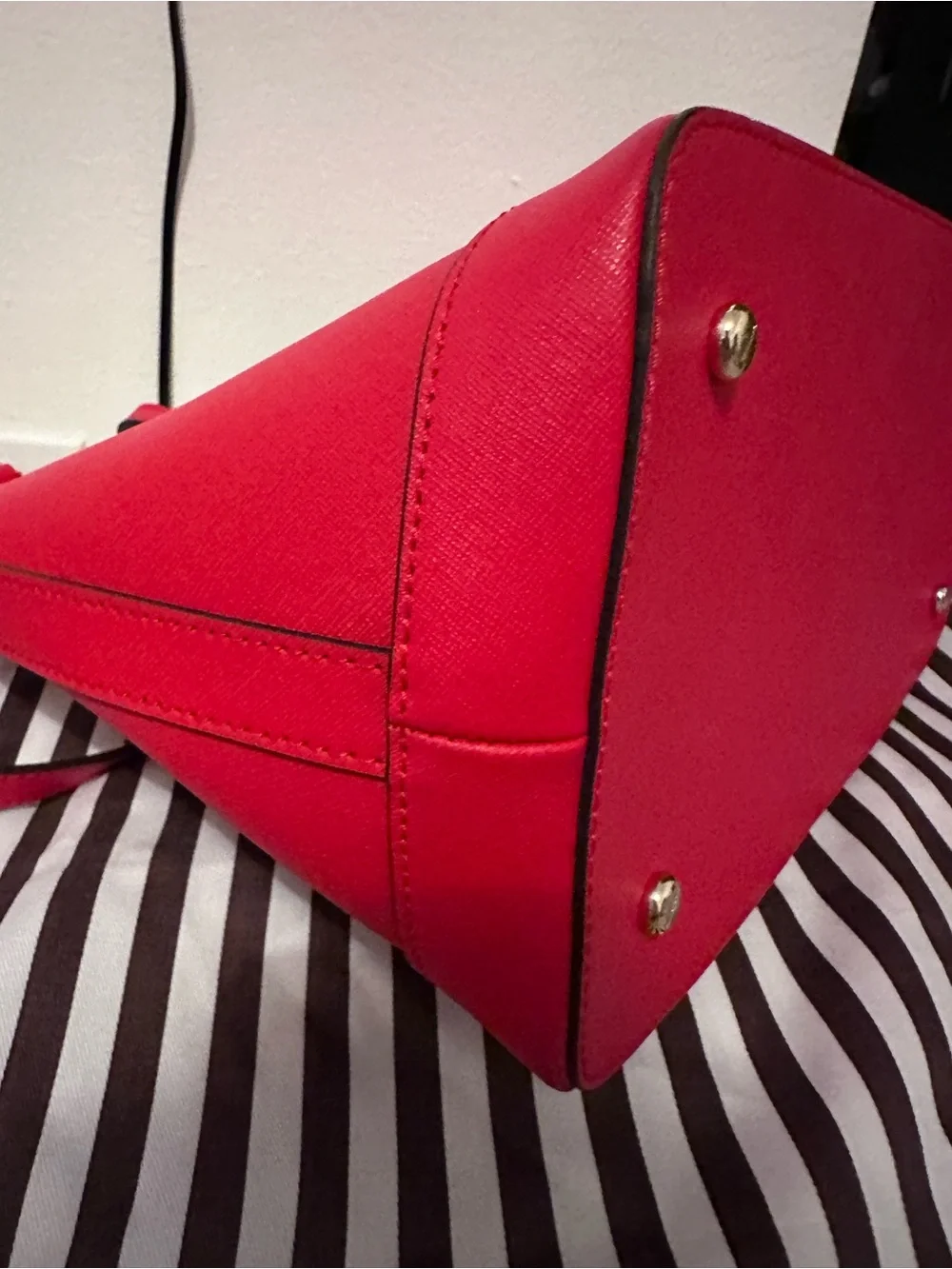Henri Bendel New York Red Saffiano Leather Tote – Mint Condition